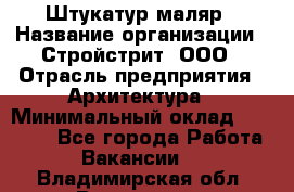 Штукатур-маляр › Название организации ­ Стройстрит, ООО › Отрасль предприятия ­ Архитектура › Минимальный оклад ­ 40 000 - Все города Работа » Вакансии   . Владимирская обл.,Владимир г.